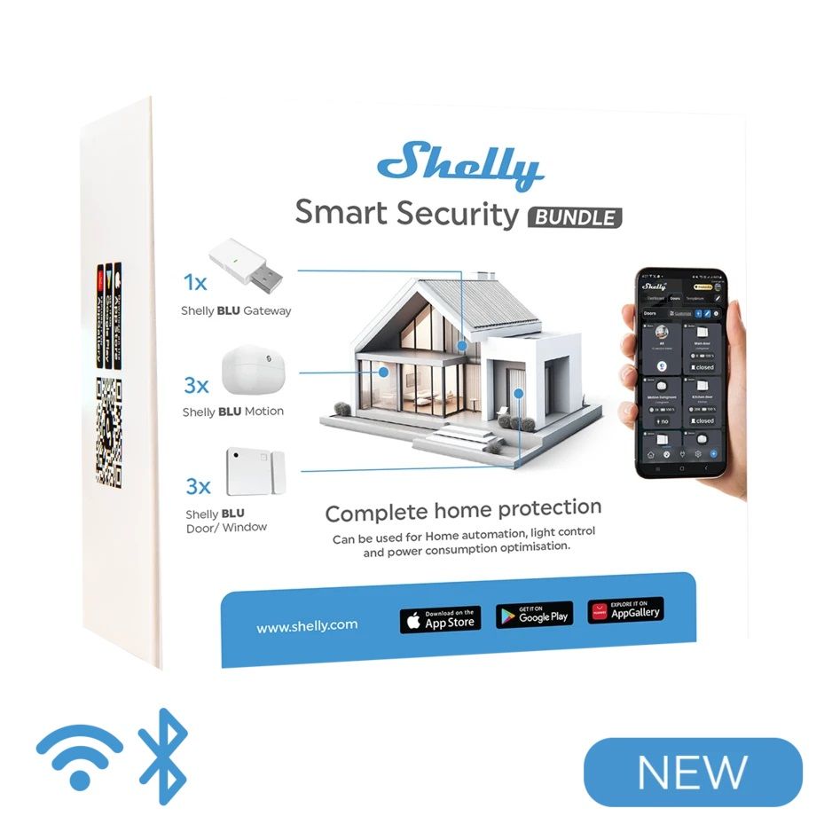 12216181 Shelly Smart Blu Bundle 1 - Kit Sensori Bluetooth + Hub