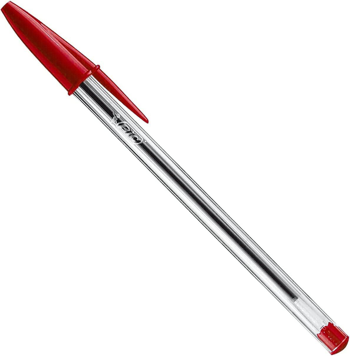 10 PENNE BIC A SFERA CRISTAL ORIGINAL INCHIOSTRO ROSSO - Immagine 7