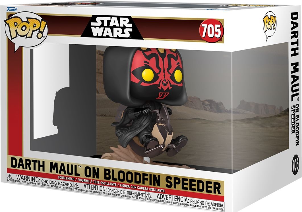 Merchandising Star Wars:  Pop - Darth Maul On Bloodfin Speeder Vinyl Figure 705 NUOVO SIGILLATO EDIZIONE DEL SUBITO DISPONIBILE