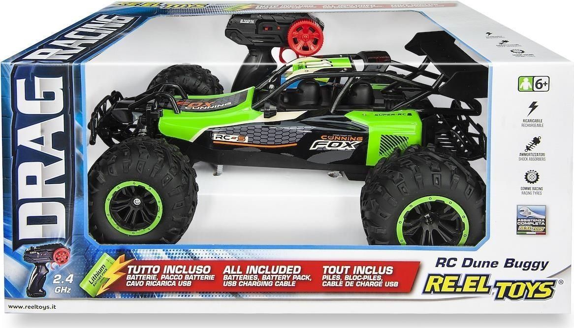 Merchandising Reel Toys: Drag Racing: Rc Buggy - con Shock Absorber And Differential Gear - con Lithium batteria + Cable + Aa Batteries For The Transmit NUOVO SIGILLATO EDIZIONE DEL SUBITO DISPONIBILE 2.4 ghz usb