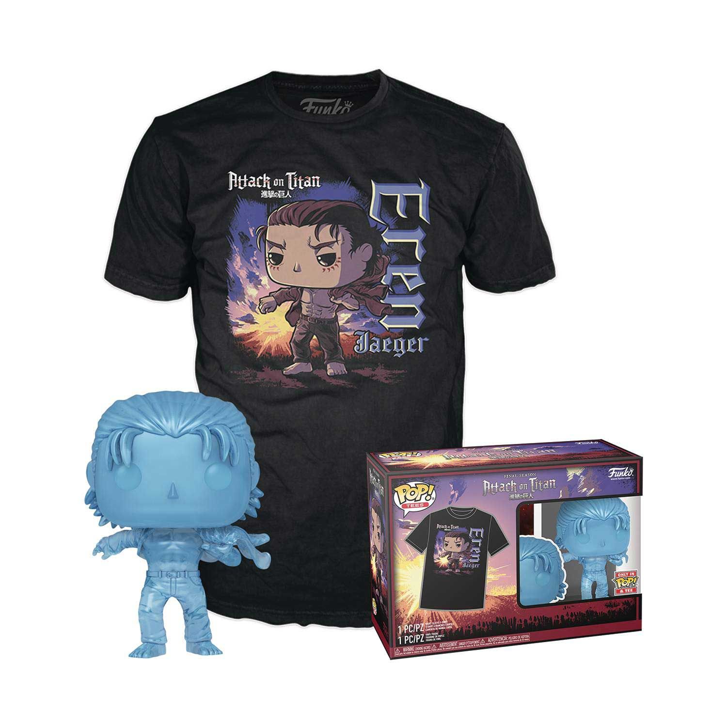 Merchandising Attack On Titan:  Pop Animation - Pop & Tee - Erin con Marks Tg. M NUOVO SIGILLATO EDIZIONE DEL SUBITO DISPONIBILE