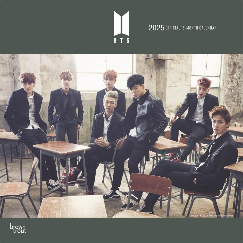 LIbri  - Bts Official 2025 12 X 24 pollici Monthly Square Wall Calendar Plastic-Free  K-Pop Bangtan Boys Music NUOVO SIGILLATO EDIZIONE DEL SUBITO DISPONIBILE