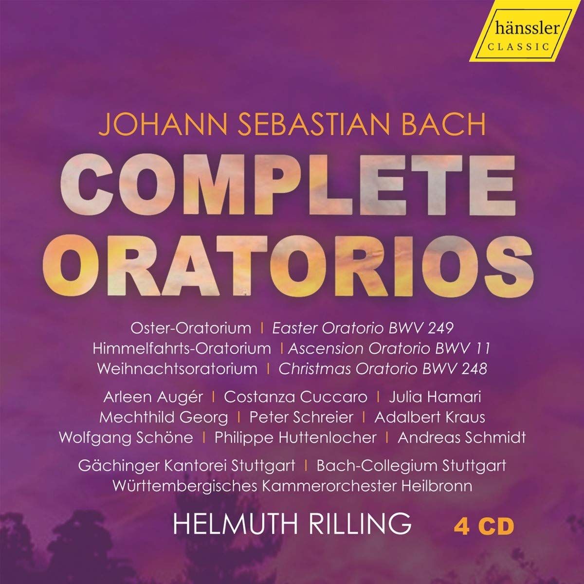 Audio Cd Johann Sebastian Bach - Complete Oratorios 4 Cd NUOVO SIGILLATO EDIZIONE DEL SUBITO DISPONIBILE