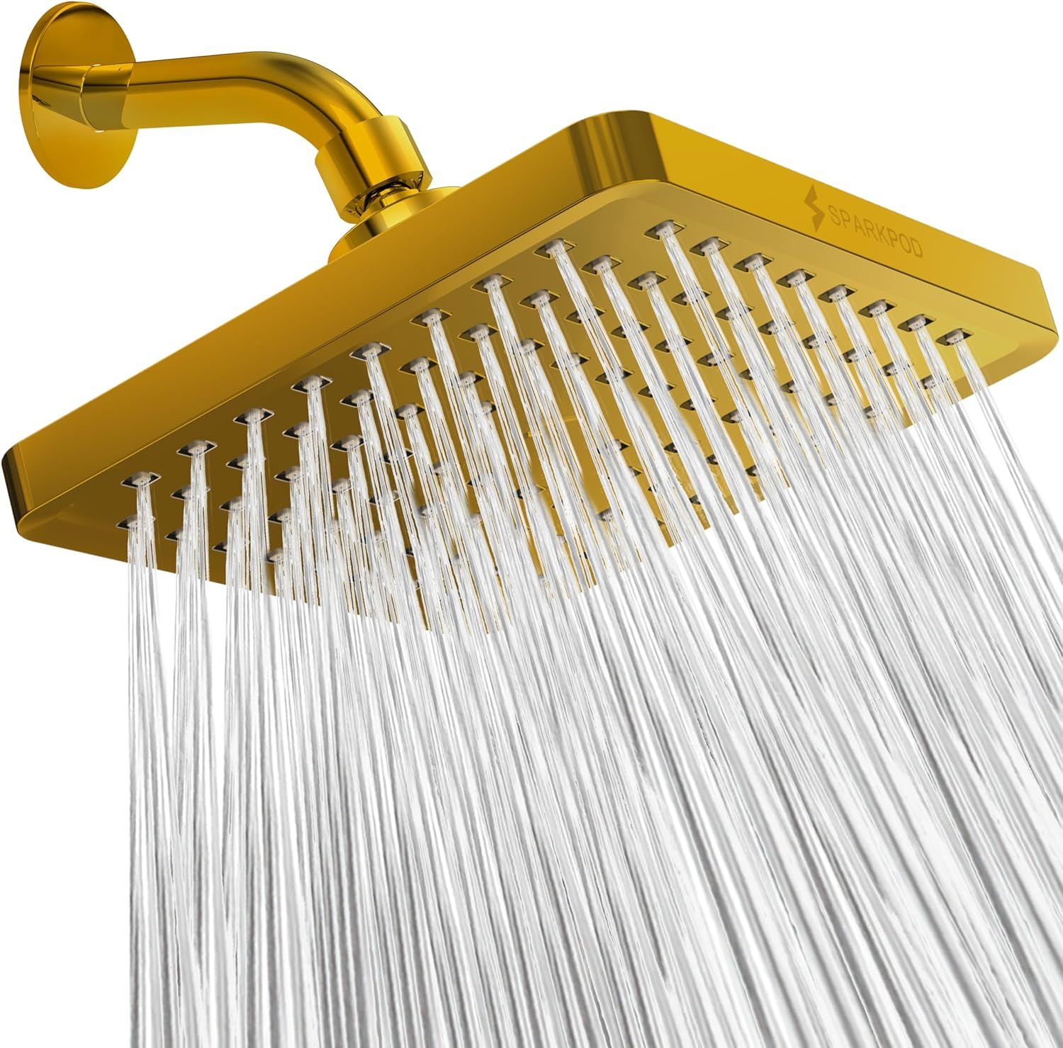 Merchandising  Fixed Shower Head High Pressure 20Cm Square Gold NUOVO SIGILLATO SUBITO DISPONIBILE