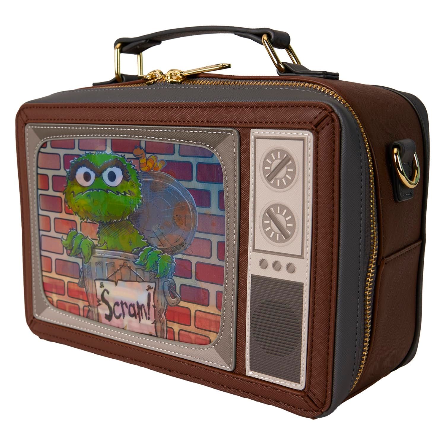 Merchandising Sesame Street:  - Lenticular Retro Tv Crossbody Bag NUOVO SIGILLATO EDIZIONE DEL SUBITO DISPONIBILE
