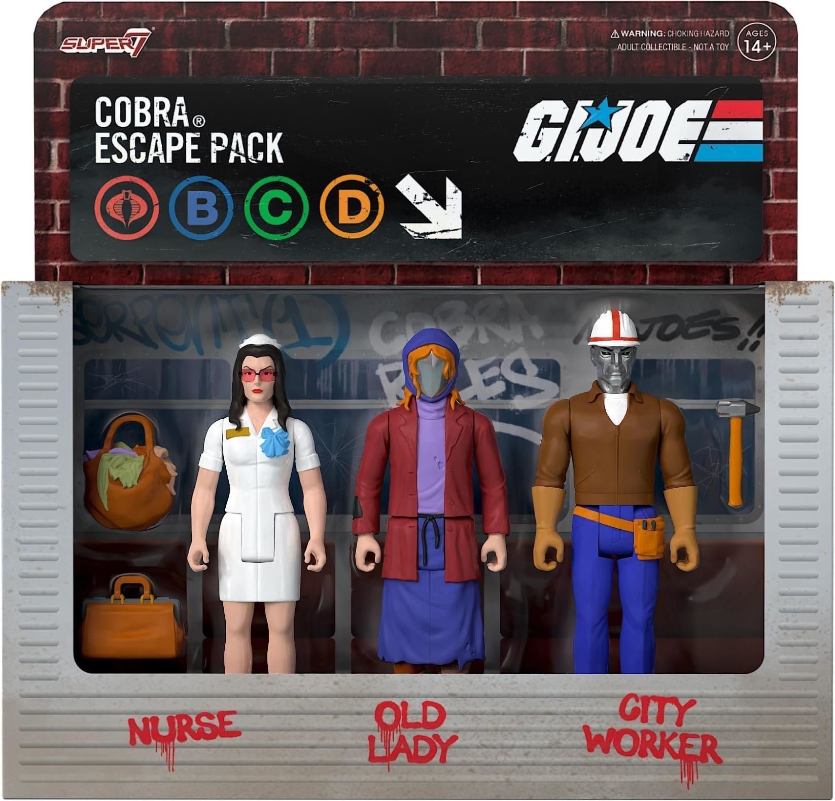 Merchandising G.I. Joe:  - Reaction Figure Wave 6B - Cobra Escape Pack NUOVO SIGILLATO EDIZIONE DEL SUBITO DISPONIBILE