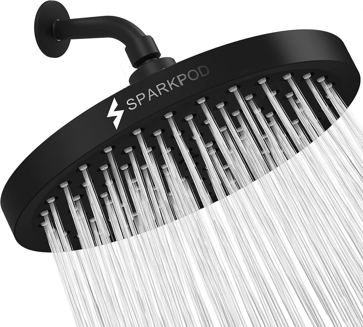 Merchandising  Fixed Shower Head 20 Cm Round mattato NUOVO SIGILLATO SUBITO DISPONIBILE nero