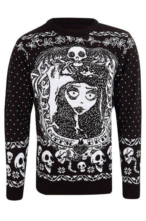 Abbigliamento Corpse Bride: Bride Skulls Maglione Tg. M NUOVO SIGILLATO EDIZIONE DEL SUBITO DISPONIBILE unisex