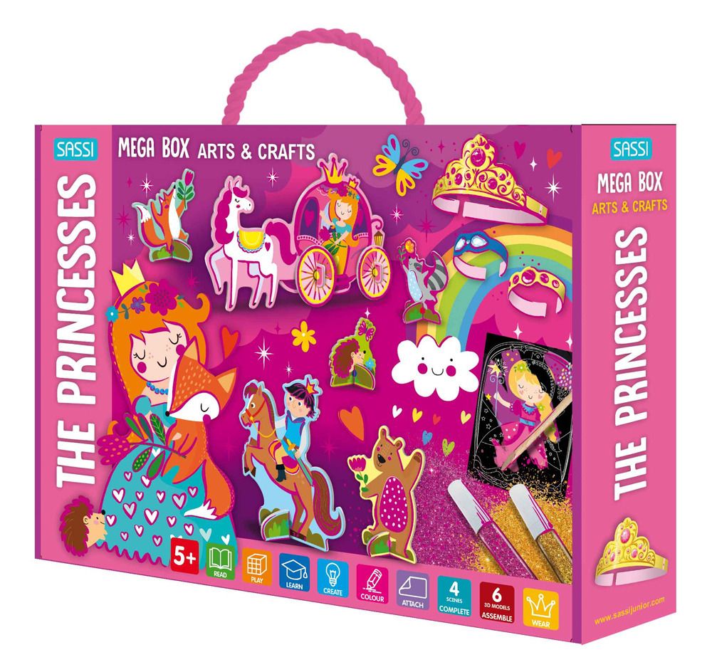 Libri Princesses. Mega Box Arts & Crafts. Con 6 3D Models. Con 4 Scenes The NUOVO SIGILLATO EDIZIONE DEL SUBITO DISPONIBILE