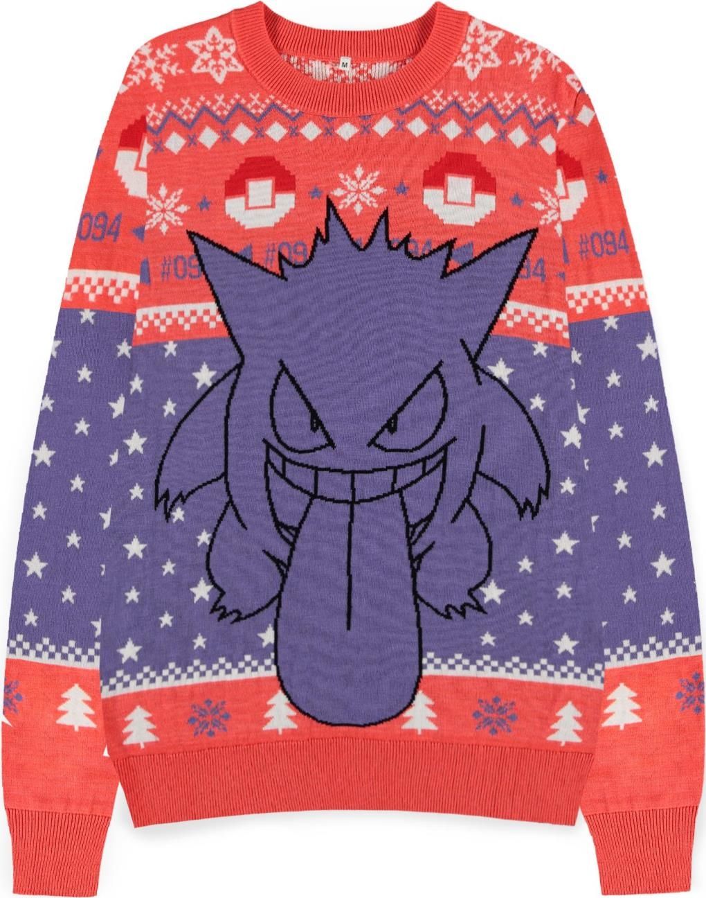 Abbigliamento Pokemon: Gengar Christmas - Multicolor Maglione Tg. XS NUOVO SIGILLATO EDIZIONE DEL SUBITO DISPONIBILE unisex