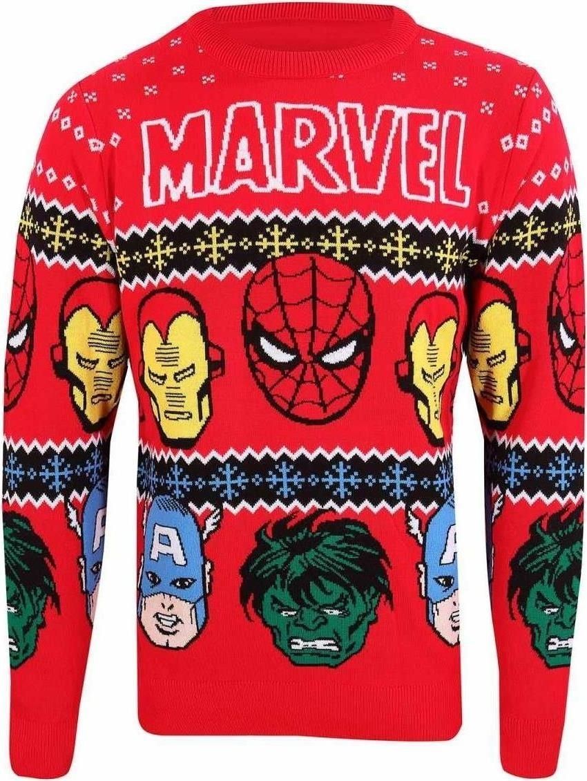 Abbigliamento Marvel: Faces Maglione Tg. L NUOVO SIGILLATO EDIZIONE DEL SUBITO DISPONIBILE unisex