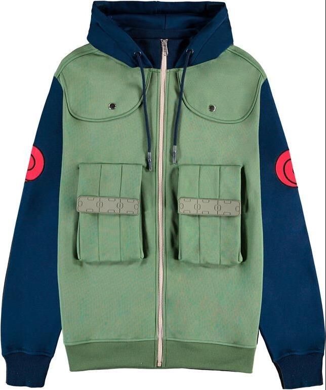 Abbigliamento Naruto Shippuden: Kakashi Hatake - Felpa Tg. M NUOVO SIGILLATO EDIZIONE DEL SUBITO DISPONIBILE unisex con cappuccio verde