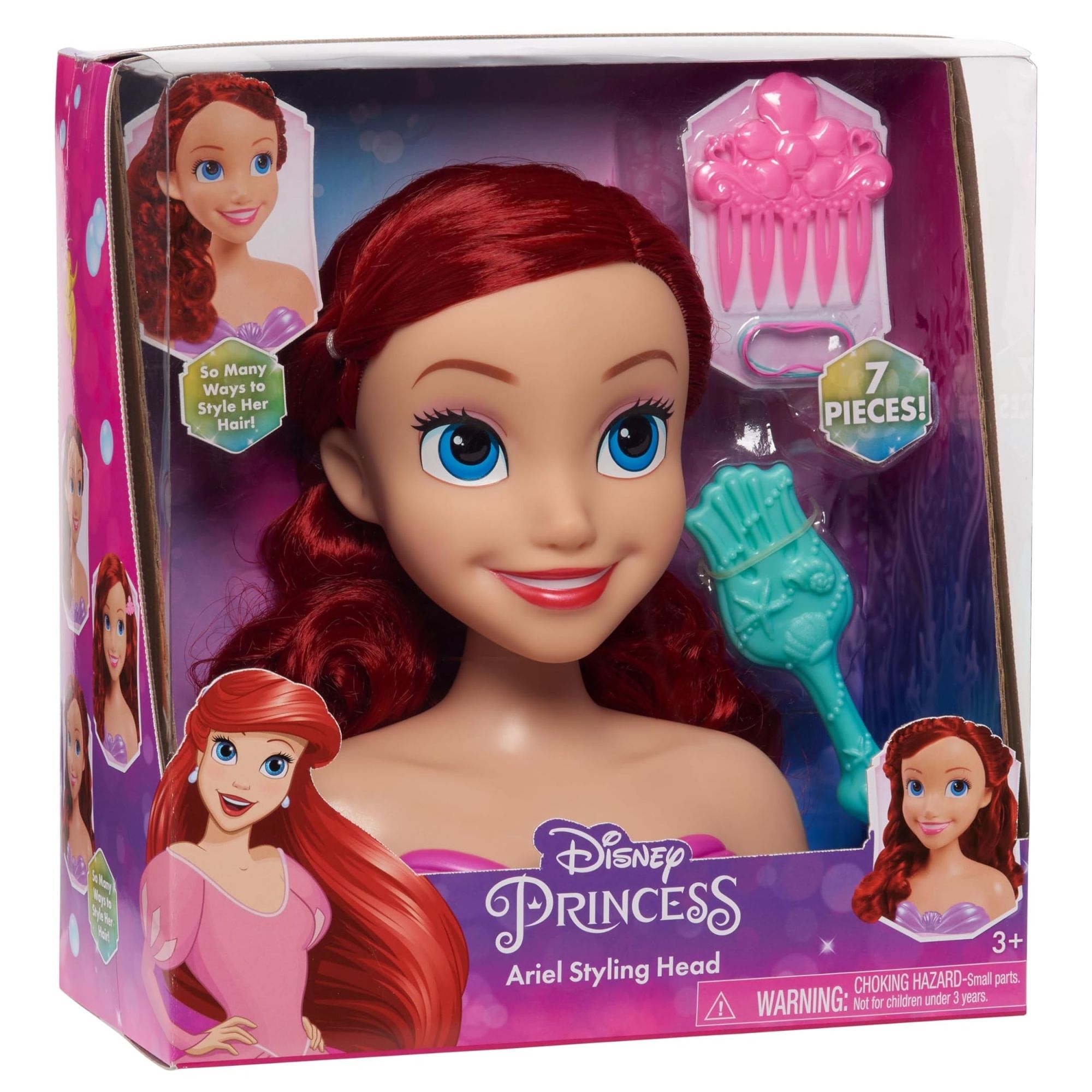 Merchandising Disney:  - Princess - Small Styling Head-Ariel NUOVO SIGILLATO EDIZIONE DEL SUBITO DISPONIBILE