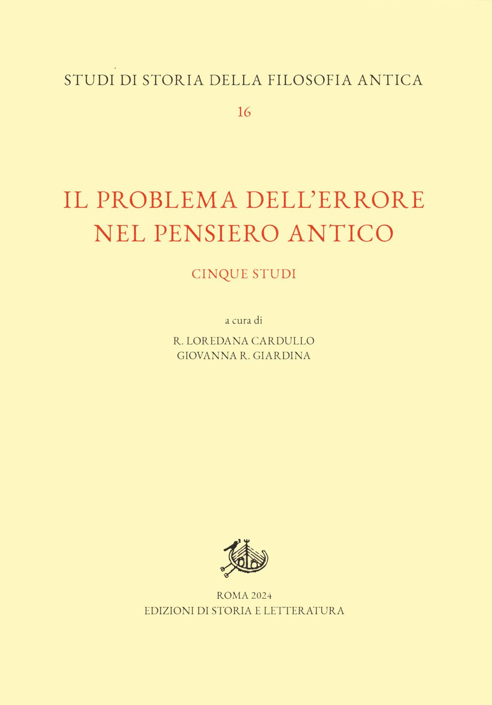 EDIZIONI DI STORIA E LETTERATURA 6926501