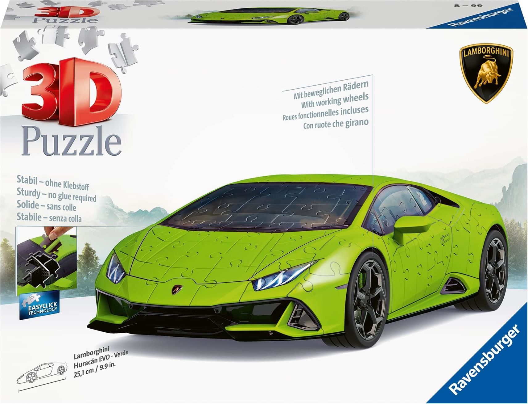 Merchandising : 3D Puzzle Serie Midi - Lamborghini Huracan Evo Verde NUOVO SIGILLATO EDIZIONE DEL SUBITO DISPONIBILE