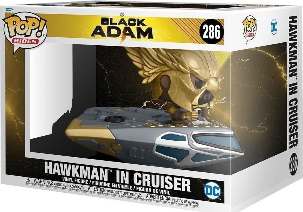 Merchandising Dc Comics:  Pop Movies - Black Adam - Hawkman In Cruiser Vinyl Figure 286 NUOVO SIGILLATO EDIZIONE DEL SUBITO DISPONIBILE