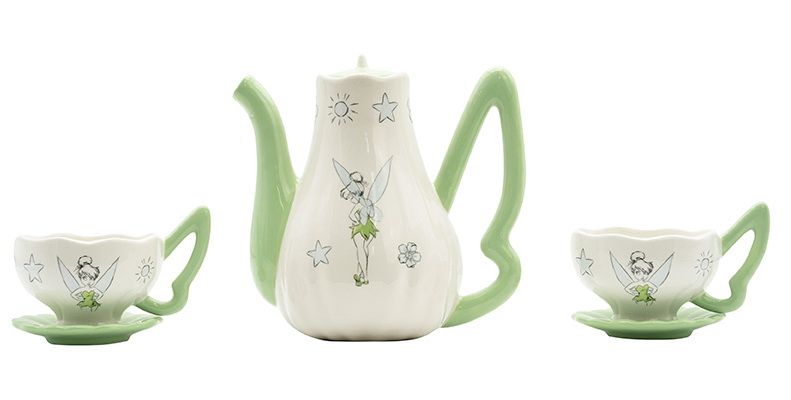 Merchandising Disney:  - Tinkerbell Teapot con Cups Set Teiera E Tazzine NUOVO SIGILLATO EDIZIONE DEL SUBITO DISPONIBILE