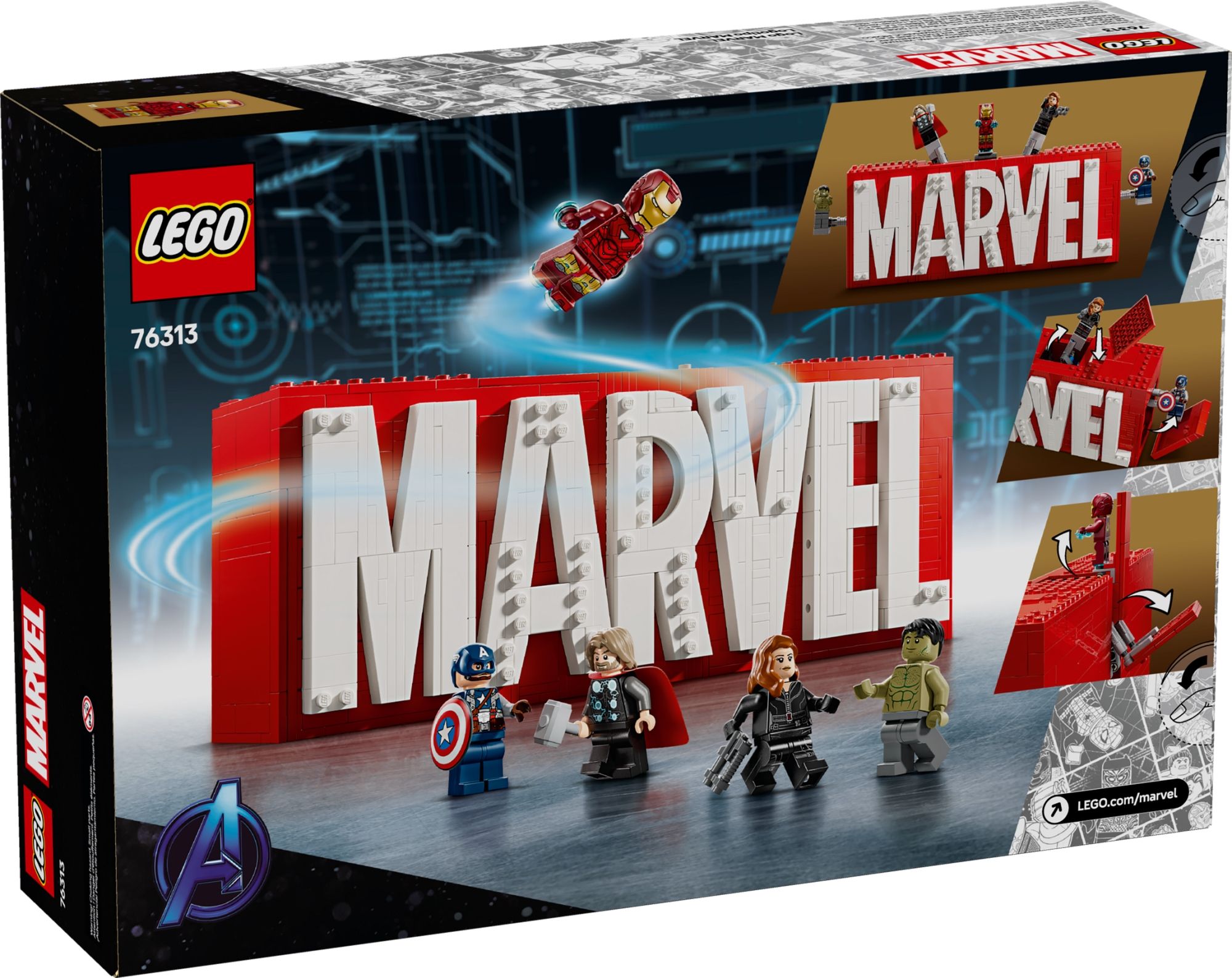 Merchandising : 76313 - Super Heroes Marvel - Logo E Minifigure NUOVO SIGILLATO EDIZIONE DEL SUBITO DISPONIBILE