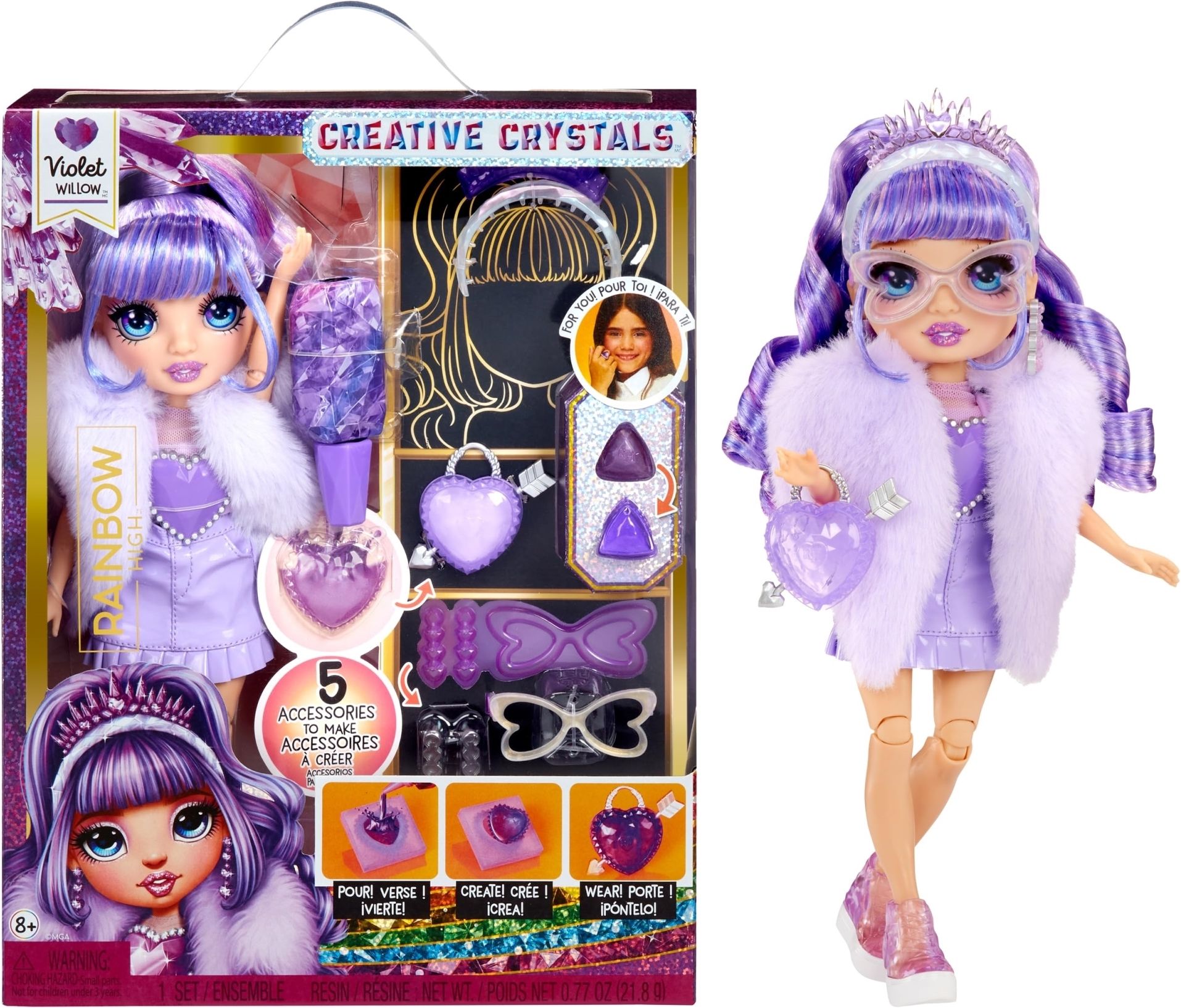 Merchandising  Creative Crystals Fashion Doll- NUOVO SIGILLATO SUBITO DISPONIBILE viola