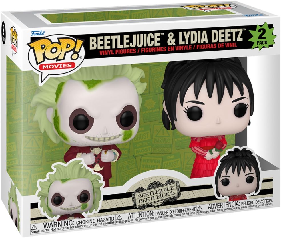 Merchandising Beetlejuice 2:  Pop Movies - & Lydia Deetz 2-Pack NUOVO SIGILLATO EDIZIONE DEL SUBITO DISPONIBILE