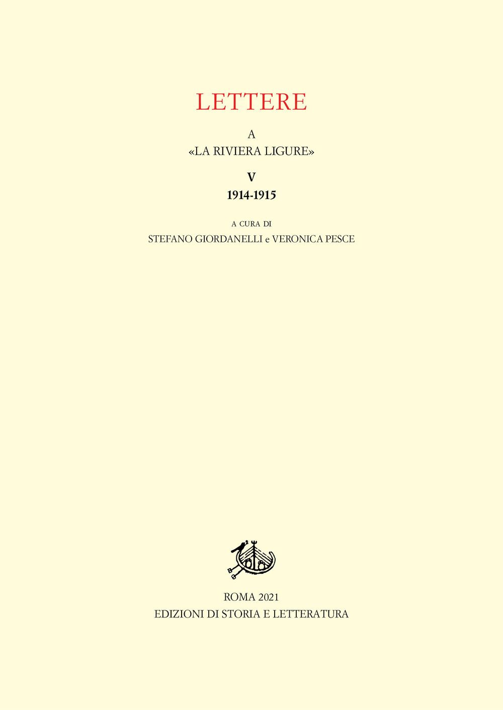 EDIZIONI DI STORIA E LETTERATURA 5490774