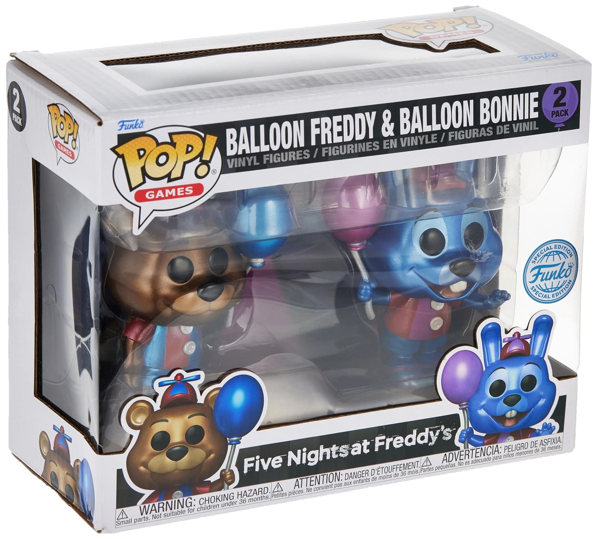 Merchandising Five Nights At FreddyS:  Pop Games - Bln 2Pk Mt NUOVO SIGILLATO EDIZIONE DEL SUBITO DISPONIBILE