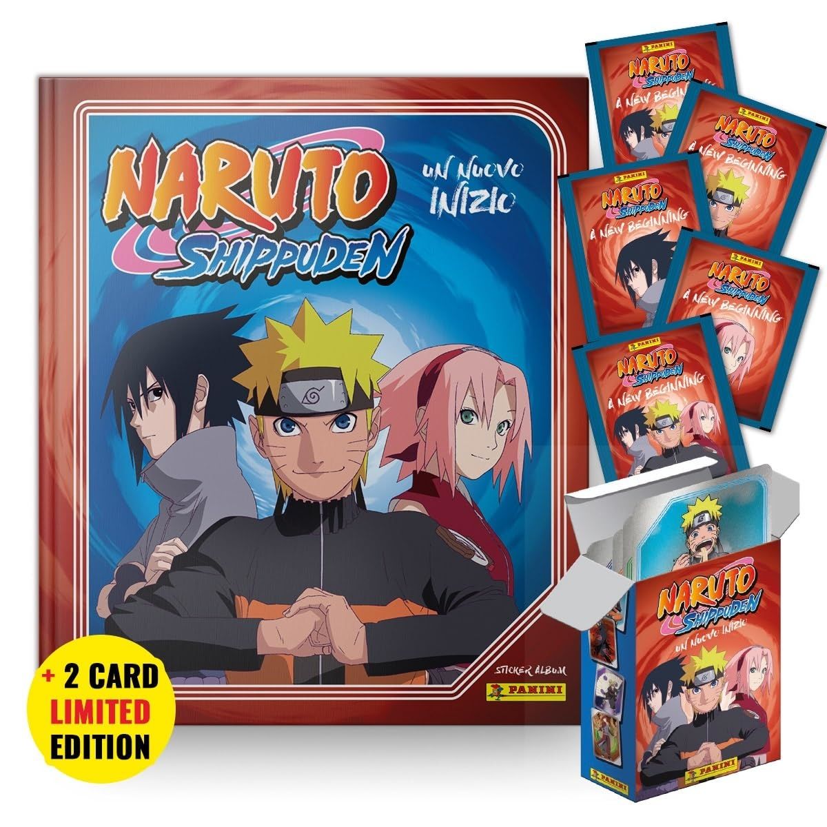 Merchandising Fabcaro Didier Conrad - Un Nuovo Inizio. Naruto Shippuden. Con 5 Bustine. Con 2 Card Limited NUOVO SIGILLATO EDIZIONE DEL SUBITO DISPONIBILE