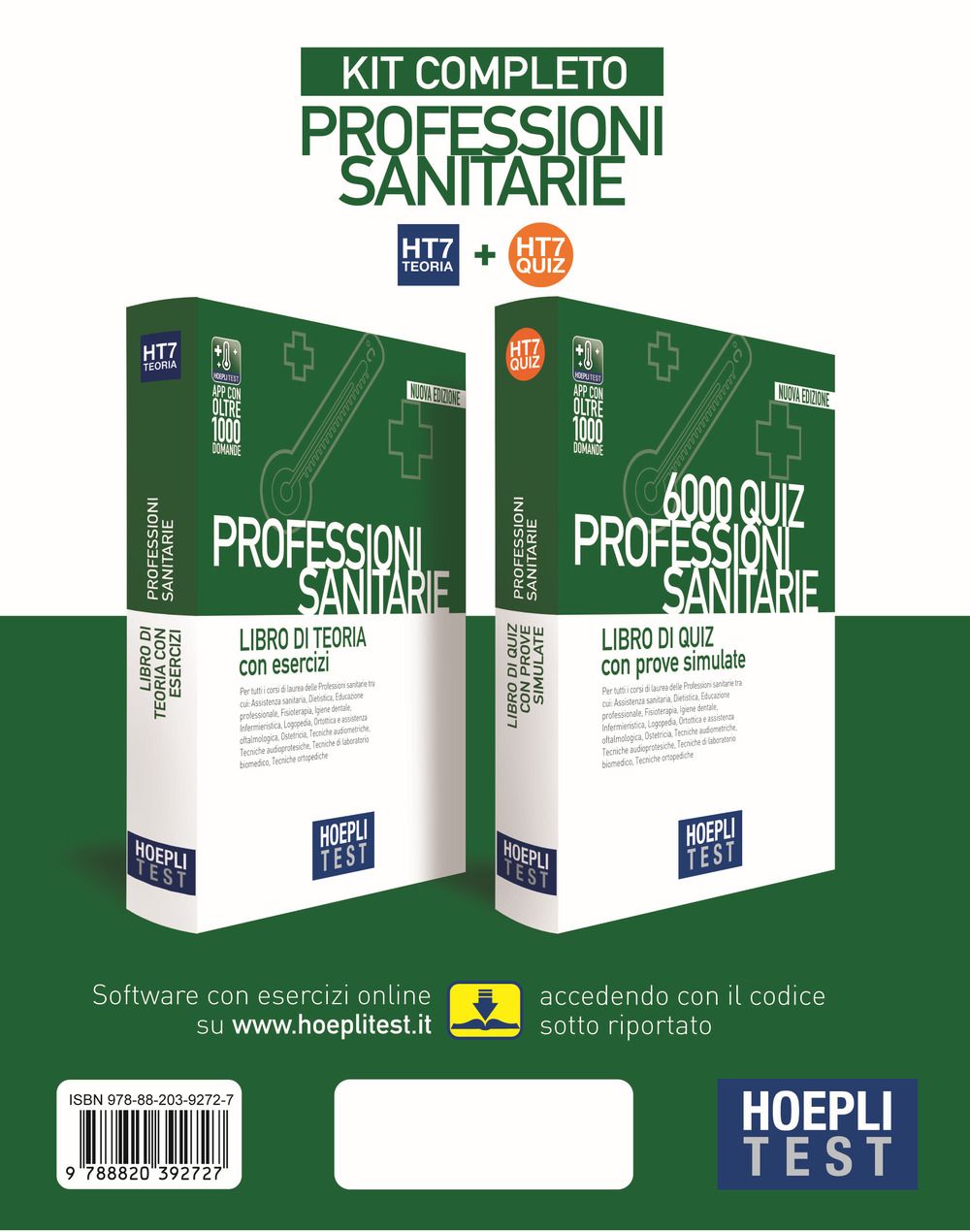 Libri  Test. Professioni Sanitarie. Kit Completo: Libro Di Teoria Con Esercizi-6000 Quiz Con Prove Simulate. Con Contenuto Digitale Per Download NUOVO SIGILLATO EDIZIONE DEL SUBITO DISPONIBILE