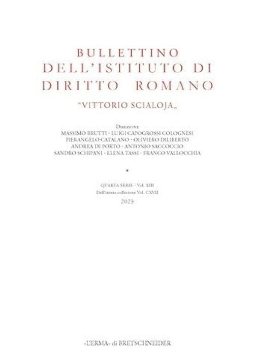 Libri Bullettino Dellistituto Di Diritto Romano Vittorio Scialoja. Quarta Serie 13 NUOVO SIGILLATO EDIZIONE DEL SUBITO DISPONIBILE