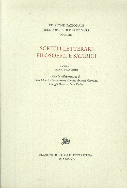 Libri Pietro Verri. Scritti Letterari Filosofici E Satirici NUOVO SIGILLATO EDIZIONE DEL SUBITO DISPONIBILE