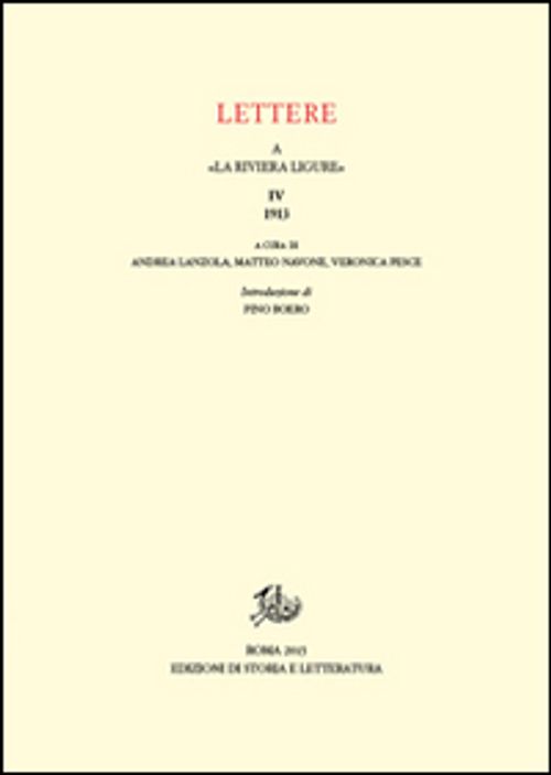 EDIZIONI DI STORIA E LETTERATURA 3166426