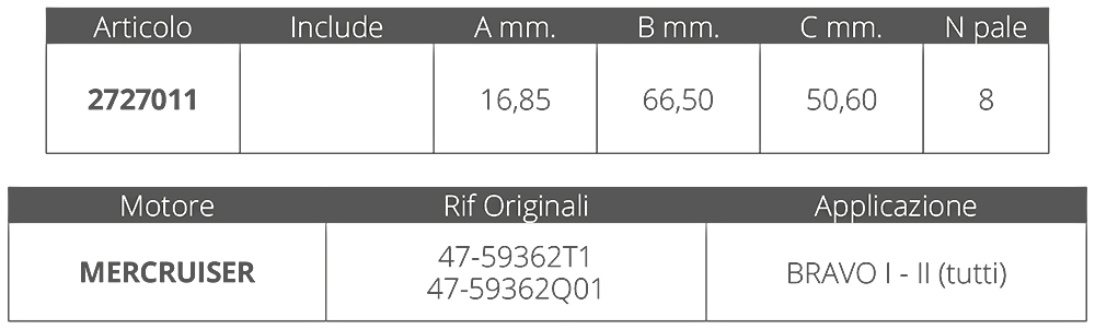 Girante Mercruiser Bravo I-ii