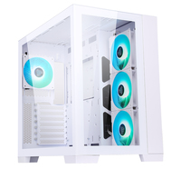 Case DARK CAVE - Gaming Tower, ATX, 4x12cm ARGB fan, 2xUSB3, Type-C, Side & Front Panel Temp Glass, White Edition