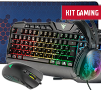 Kit Gaming - Tastiera e Mouse T20 + Mouse Pad XXL E1 + Cuffie H420