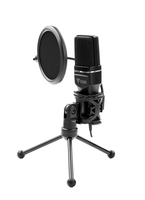 Microfono a Condensatore M100 - USB, treppiede, filtro antipop e spugna, audio professionale