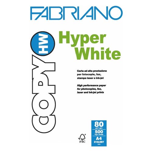 Carta A4 Risma Copy Hyper White 80 4892 Fabriano