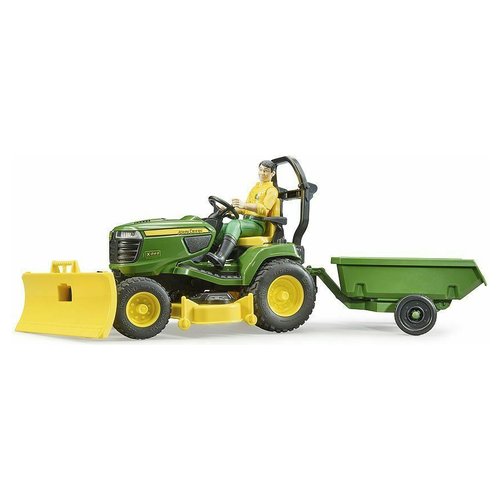 Trattore agricolo tosaerba con rimorchio JOHN DEERE Bruder 62104