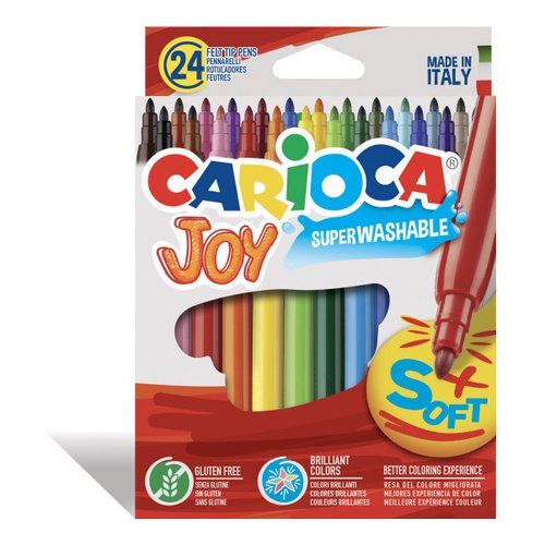 Scatola 24 colori a spirito pennarelli JOY Carioca super lavabili