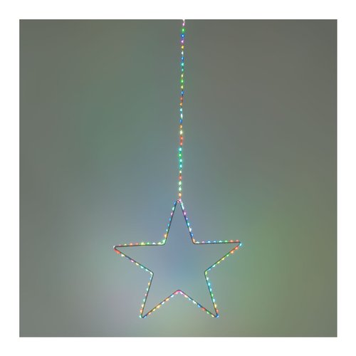 Stella decorativa luminosa 35cm 113 Micro Led RGB multiflash Lotti