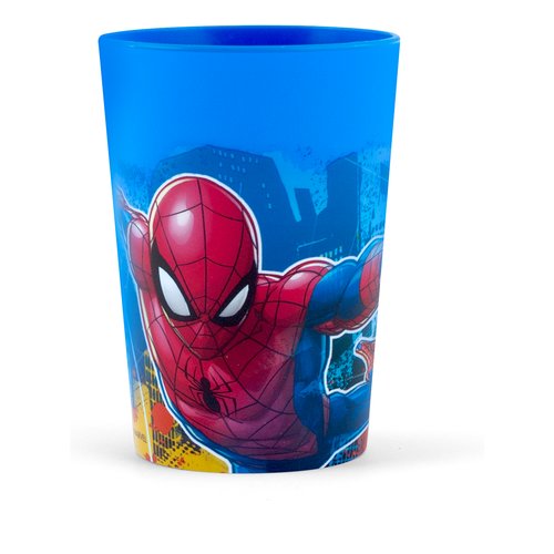 Spiderman Bicchiere in plastica con cannuccia riutilizzabile, da 430ml -  OFBA srl
