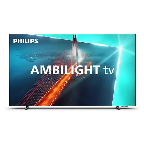 Philips Televisore SmartTVUHDOLED Tv Philips 48OLED718 12 AMBILIGHT Smart TV UHD OLED Cromo 8718863038352