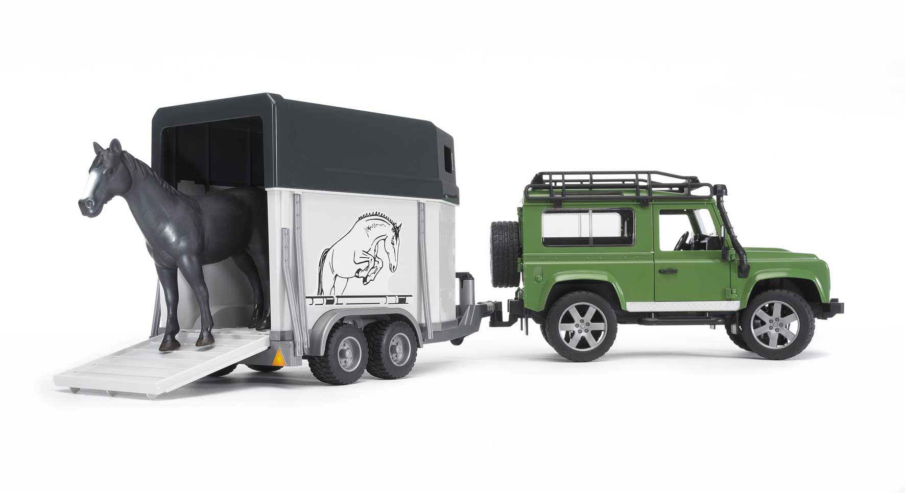 Merchandising Bruder: 2592 - Land Rover Defender Station Wagon C/Rim.Trasp. C/1 Cavallo NUOVO SIGILLATO, EDIZIONE DEL 20/04/2016 SUBITO DISPONIBILE