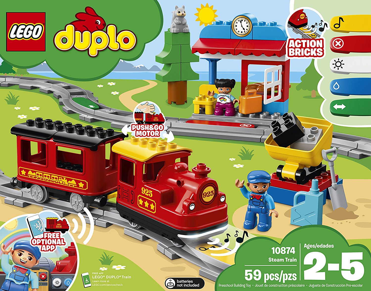 Merchandising Lego: 10874 - Duplo Town - Treno A Vapore NUOVO SIGILLATO, EDIZIONE DEL 05/09/2018 SUBITO DISPONIBILE