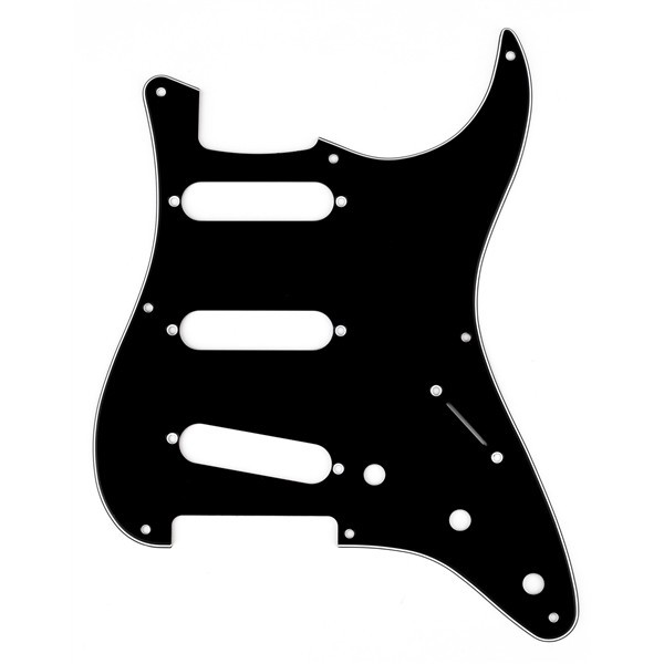 Fender Parts Pickguard Stratocaster S/S/S 8-Hole Mount Black 0991358000