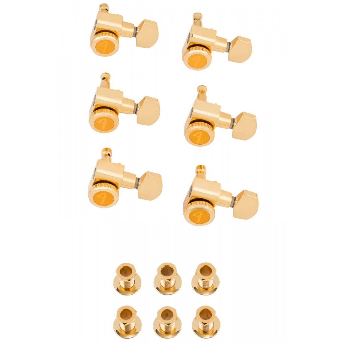 Fender Parts Locking Stratocaster/Telecaster Staggered Tuning Machines (6) Gold 0990818200