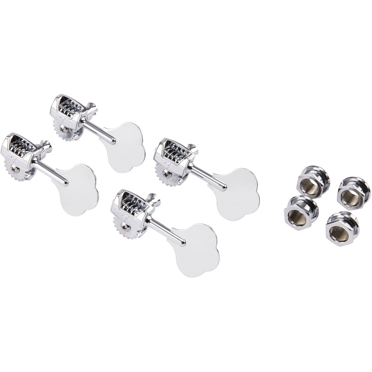 Fender Parts Deluxe Bass Tuners with Fluted-Shafts (4) Chrome 0992006000