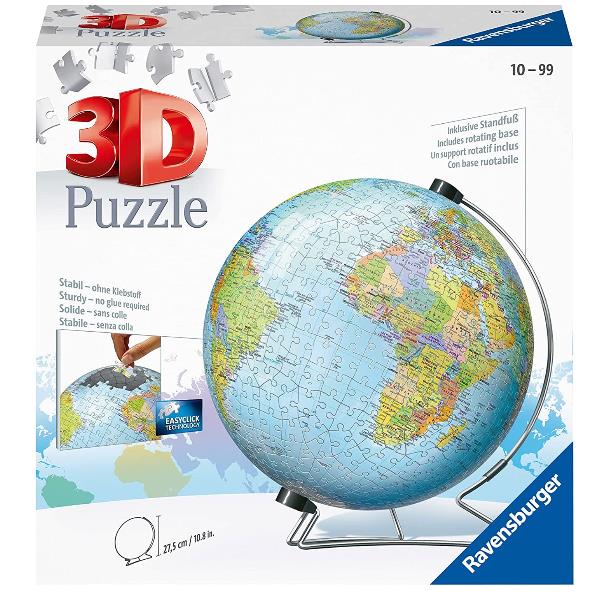 Ravensburger 124367 Globo - Puzzle 3D - 540 pezzi