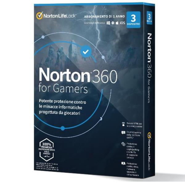Norton360 for Gamers - 3 Dev - 50GB - IT BOX