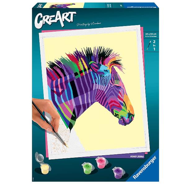 Creart - Dipingere con i Numeri - Adulto - Zebra