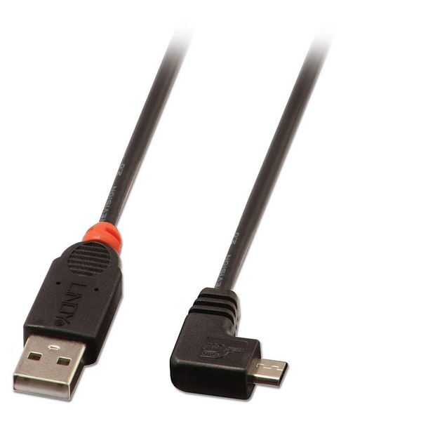 CAVO USB 2.0/USB micro-B AD ANGOLO NERO 2M